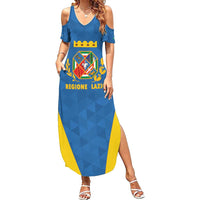 Personalized Italy Lazio Summer Maxi Dress Inspiration Flags Style