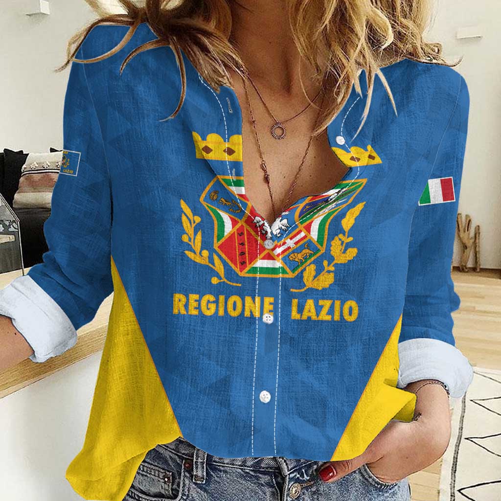 Personalized Italy Lazio Women Casual Shirt Inspiration Flags Style