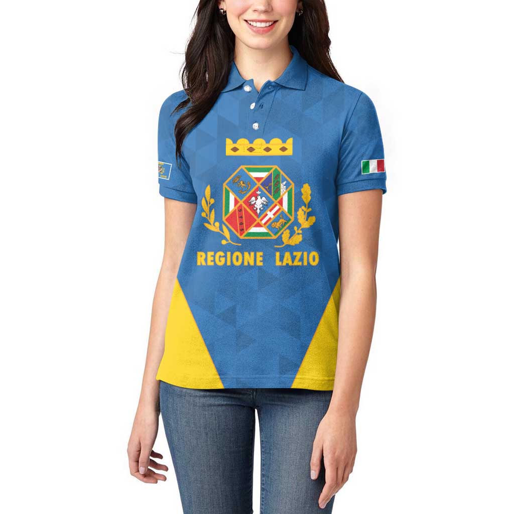 Personalized Italy Lazio Women Polo Shirt Inspiration Flags Style