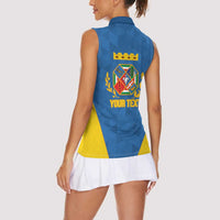 Personalized Italy Lazio Women Sleeveless Polo Shirt Inspiration Flags Style