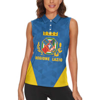 Personalized Italy Lazio Women Sleeveless Polo Shirt Inspiration Flags Style