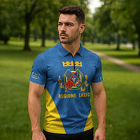 Personalized Italy Lazio Zipper Polo Shirt Inspiration Flags Style - Wonder Print Shop