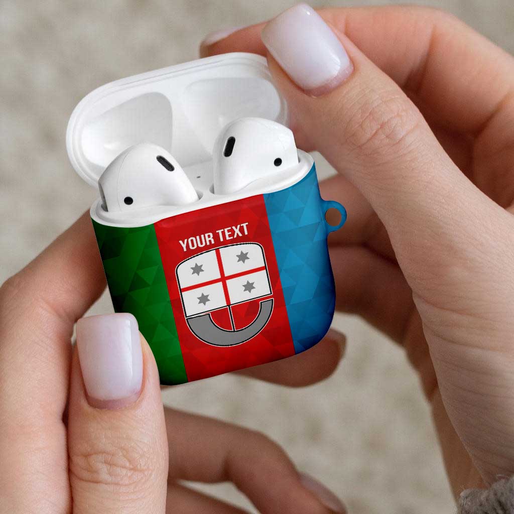 Personalized Italy Liguria AirPods Case Inspiration Flags Style - Wonder Print Shop
