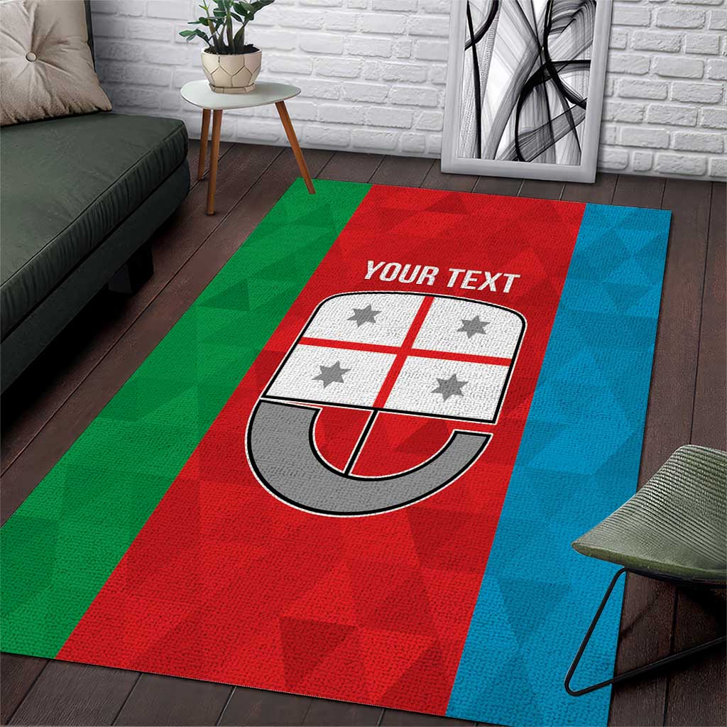 Personalized Italy Liguria Area Rug Inspiration Flags Style