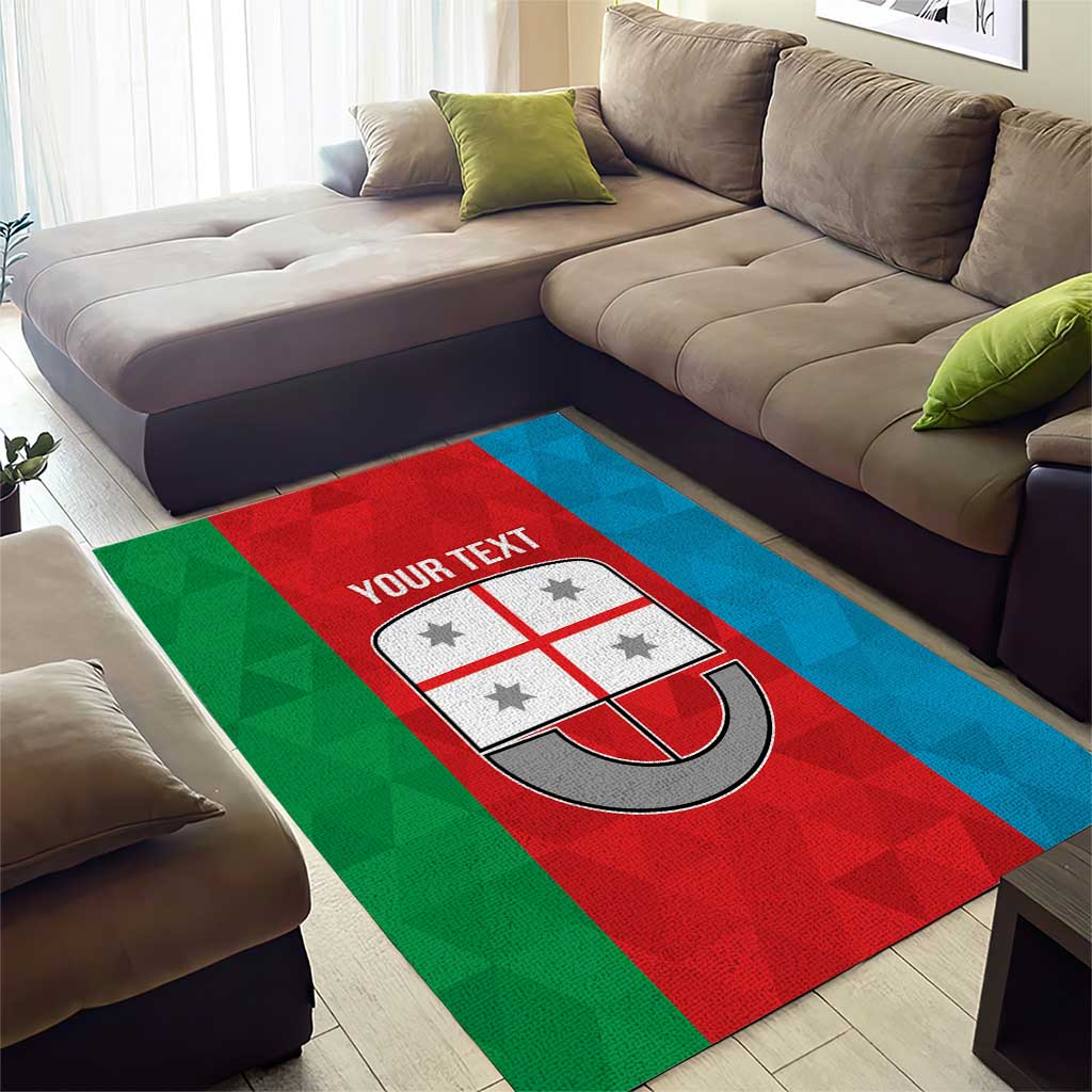 Personalized Italy Liguria Area Rug Inspiration Flags Style