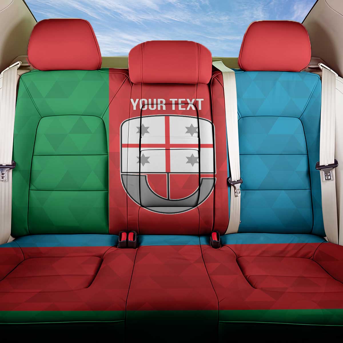 Personalized Italy Liguria Back Car Seat Cover Inspiration Flags Style