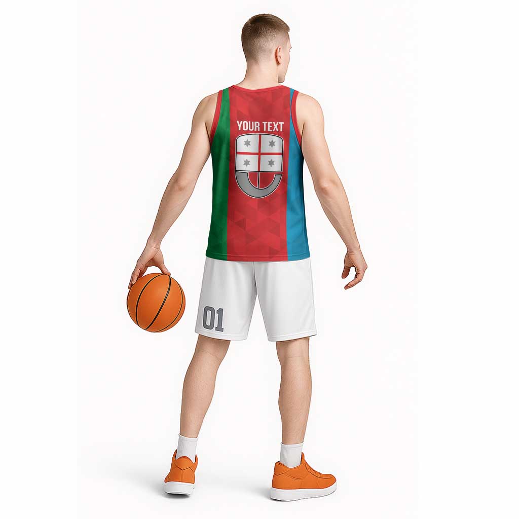 Personalized Italy Liguria Basketball Jersey Inspiration Flags Style - Wonder Print Shop