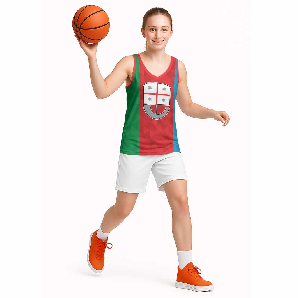 Personalized Italy Liguria Basketball Jersey Inspiration Flags Style - Wonder Print Shop