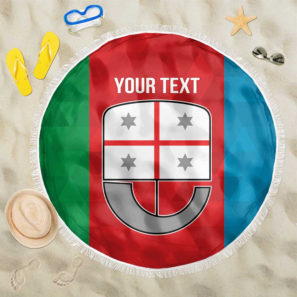 Personalized Italy Liguria Beach Blanket Inspiration Flags Style