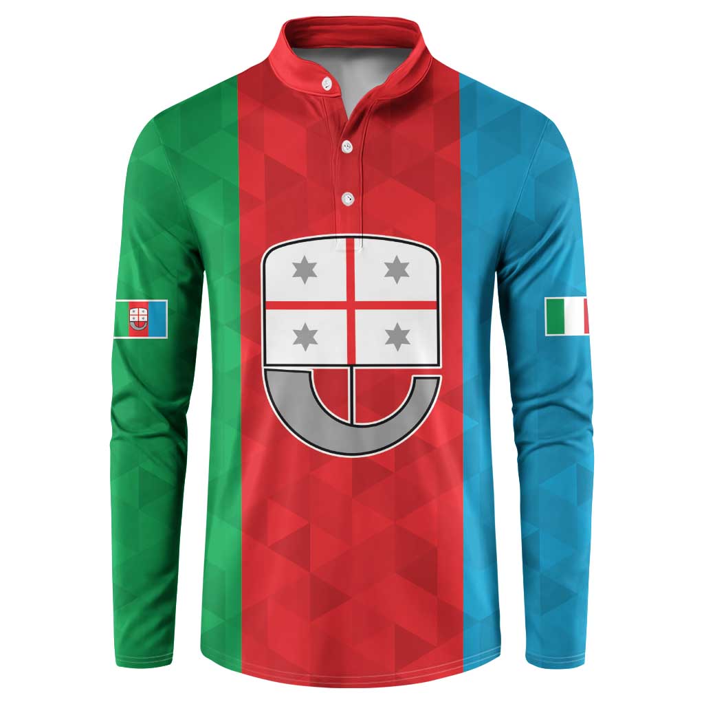 Personalized Italy Liguria Button Sweatshirt Inspiration Flags Style