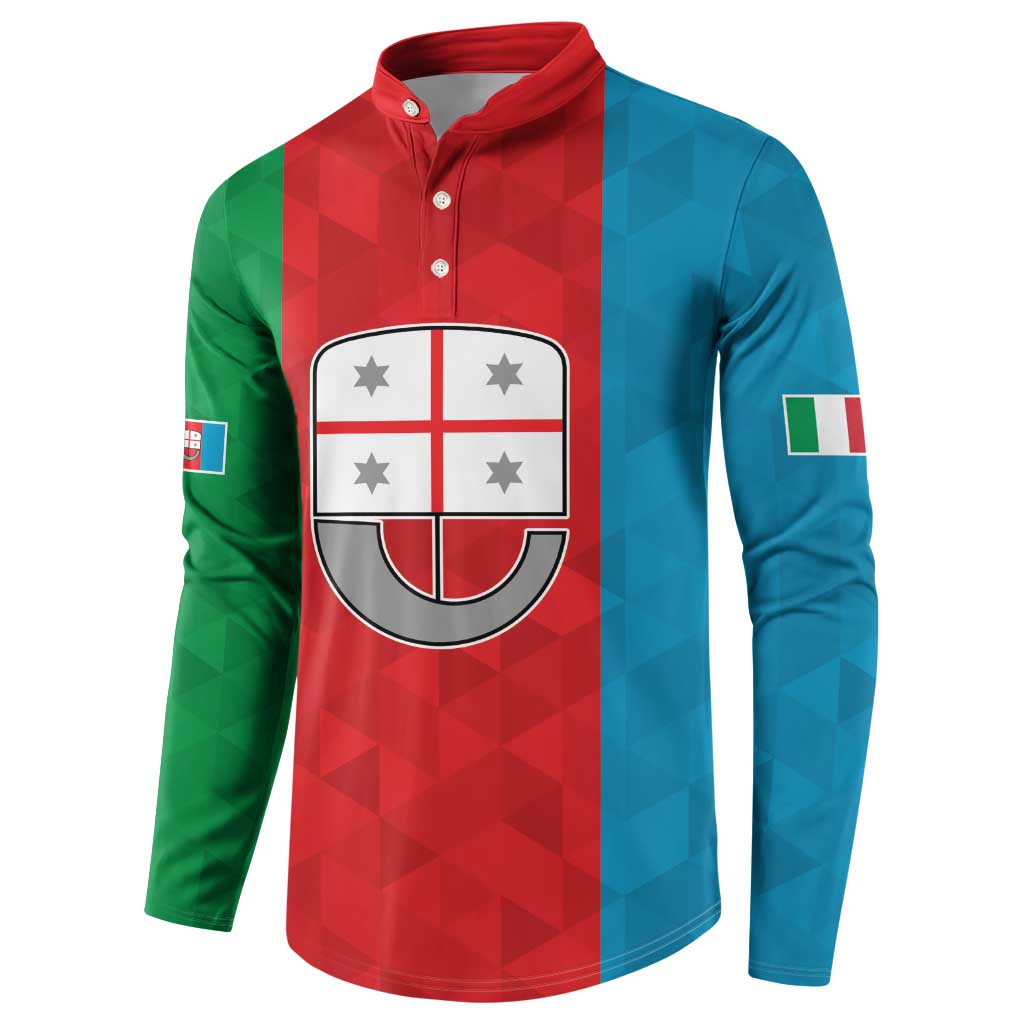 Personalized Italy Liguria Button Sweatshirt Inspiration Flags Style