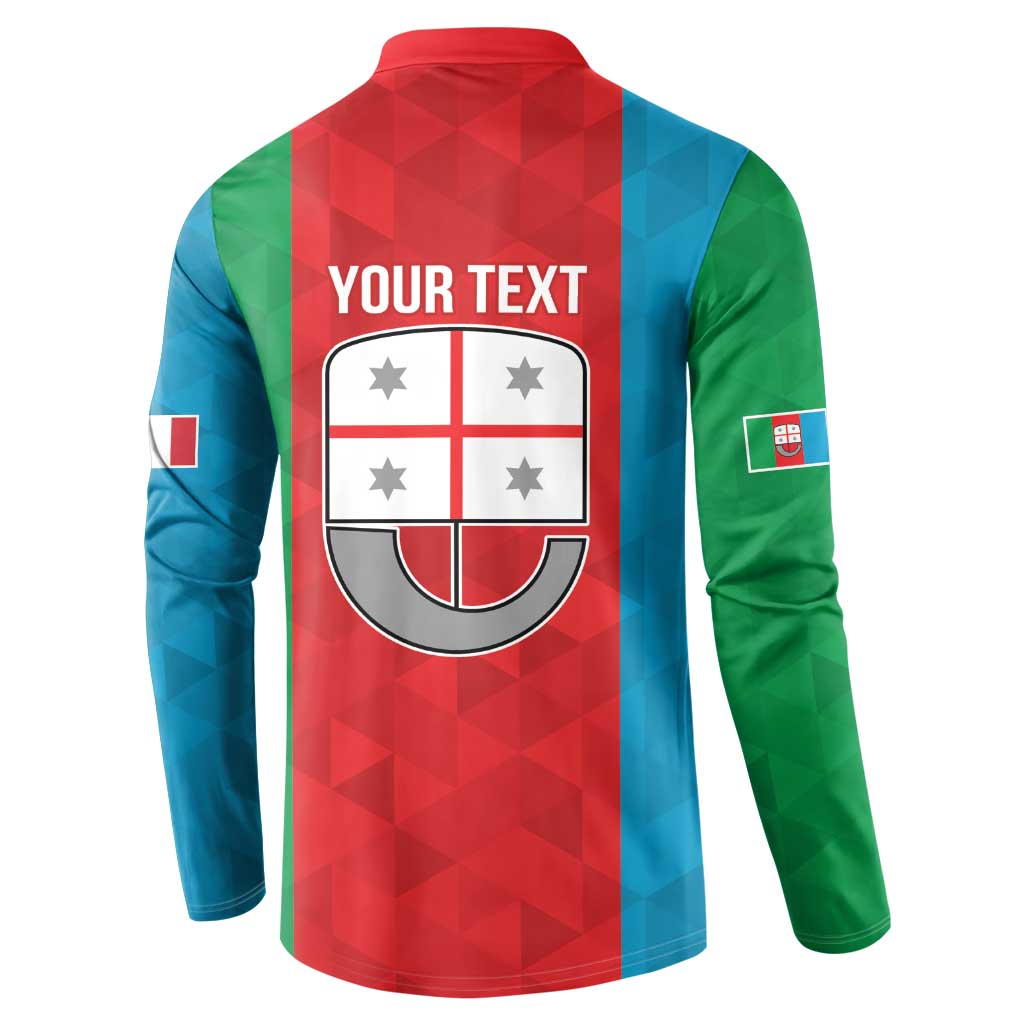 Personalized Italy Liguria Button Sweatshirt Inspiration Flags Style