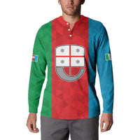 Personalized Italy Liguria Button Sweatshirt Inspiration Flags Style