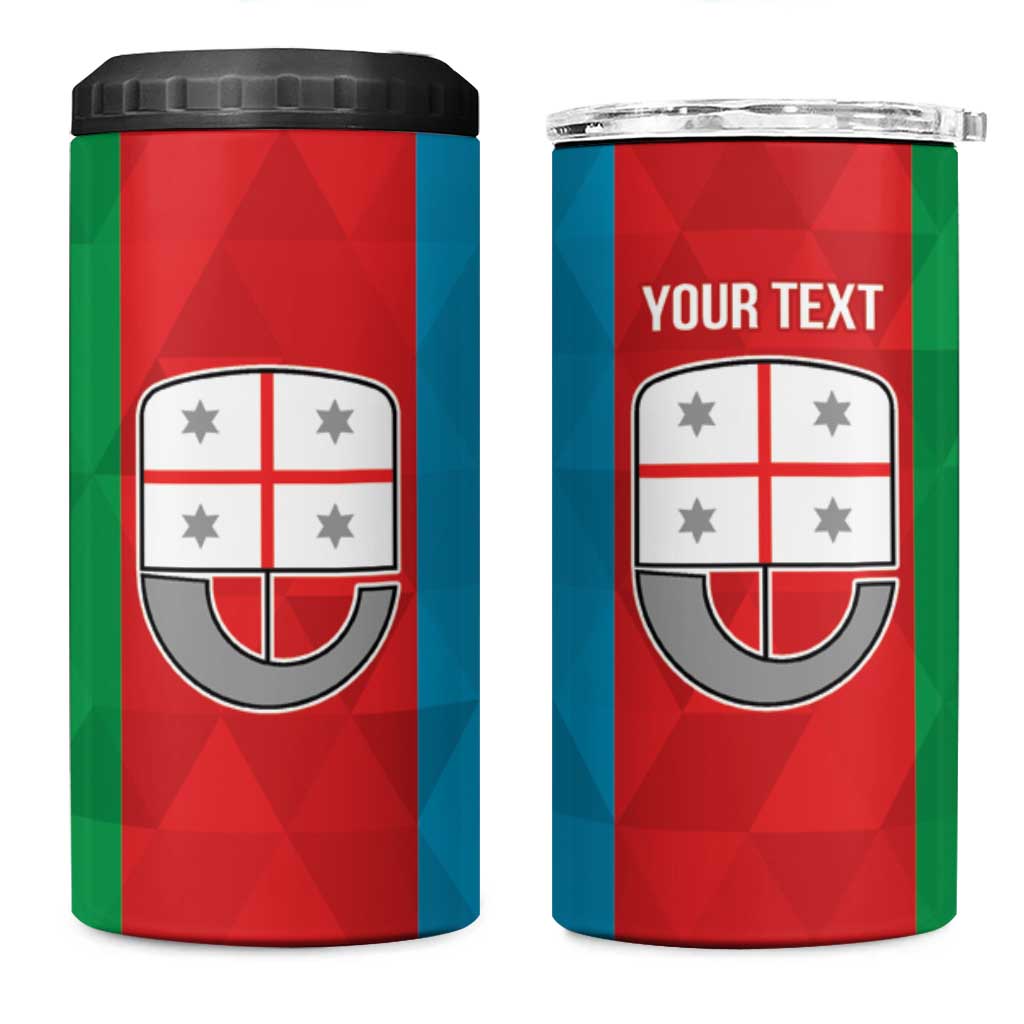 Personalized Italy Liguria 4 in 1 Can Cooler Tumbler Inspiration Flags Style