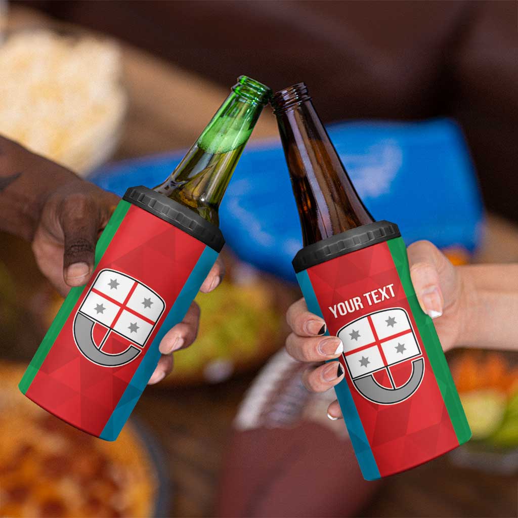 Personalized Italy Liguria 4 in 1 Can Cooler Tumbler Inspiration Flags Style