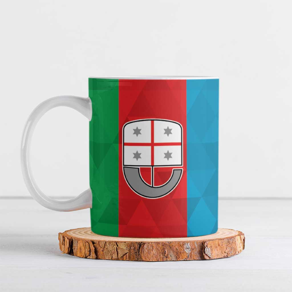 Personalized Italy Liguria Ceramic Mug Inspiration Flags Style - Wonder Print Shop