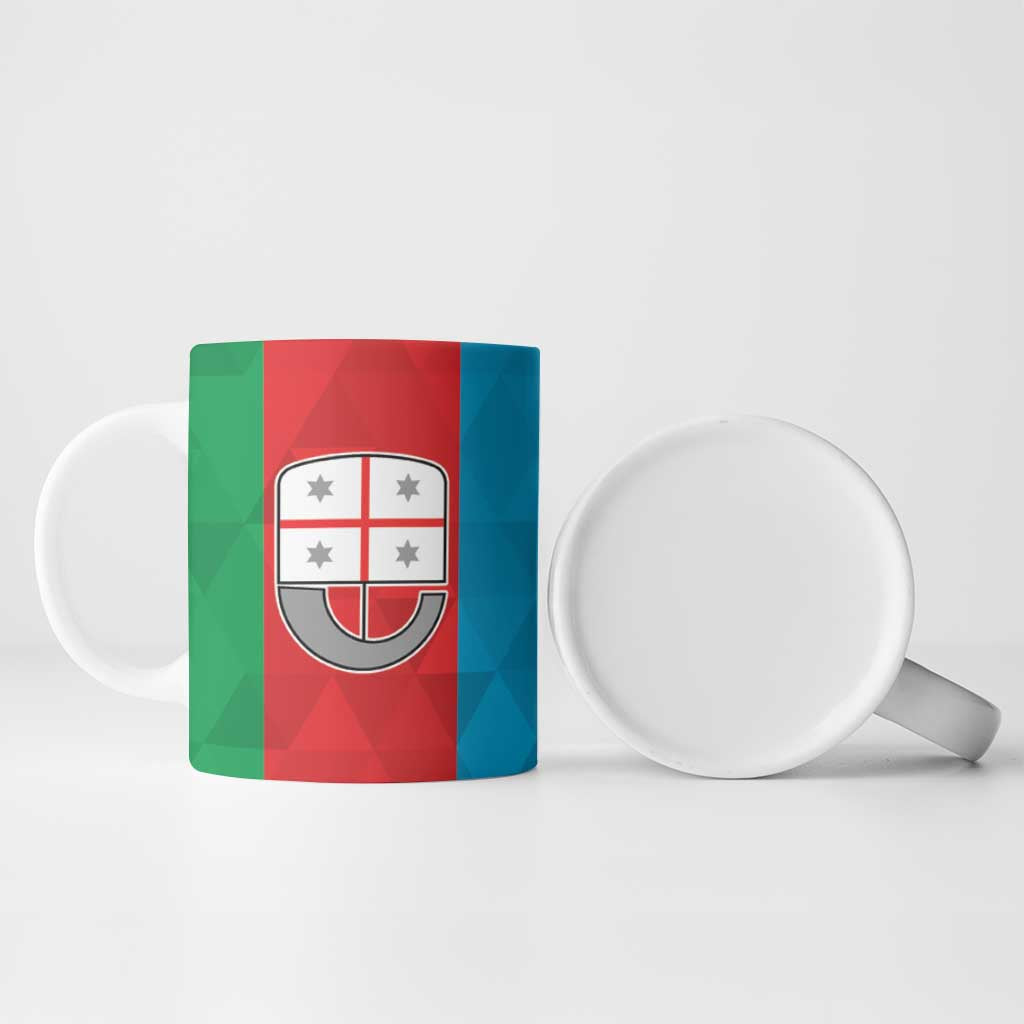 Personalized Italy Liguria Ceramic Mug Inspiration Flags Style - Wonder Print Shop