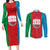 Personalized Italy Liguria Couples Matching Long Sleeve Bodycon Dress and Long Sleeve Button Shirt Inspiration Flags Style