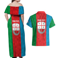 Personalized Italy Liguria Couples Matching Off Shoulder Maxi Dress and Hawaiian Shirt Inspiration Flags Style