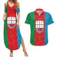 Personalized Italy Liguria Couples Matching Summer Maxi Dress and Hawaiian Shirt Inspiration Flags Style