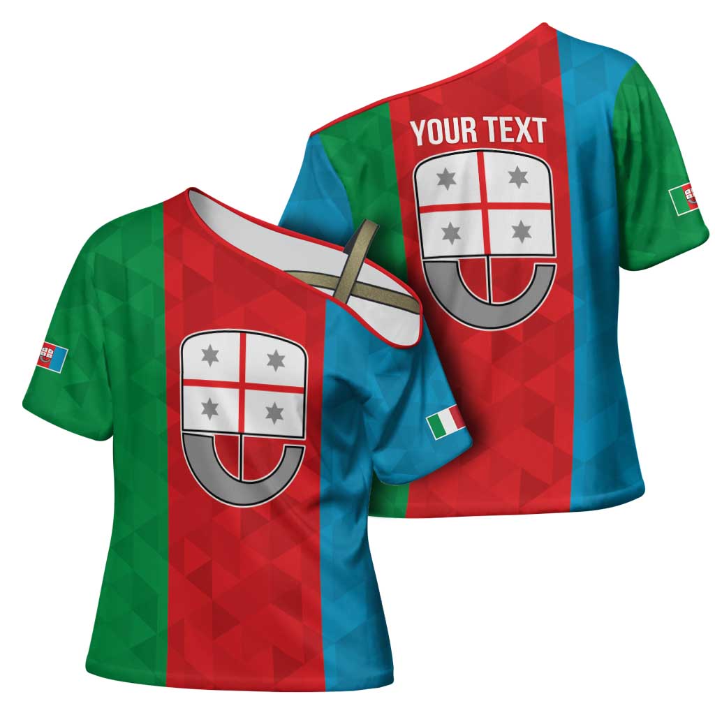 Personalized Italy Liguria Cross Shoulder Shirt Inspiration Flags Style - Wonder Print Shop
