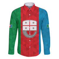 Personalized Italy Liguria Family Matching Off The Shoulder Long Sleeve Dress and Hawaiian Shirt Inspiration Flags Style