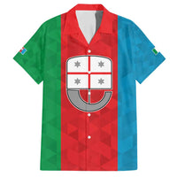 Personalized Italy Liguria Family Matching Off Shoulder Short Dress and Hawaiian Shirt Inspiration Flags Style