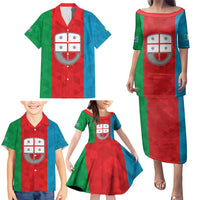 Personalized Italy Liguria Family Matching Puletasi and Hawaiian Shirt Inspiration Flags Style