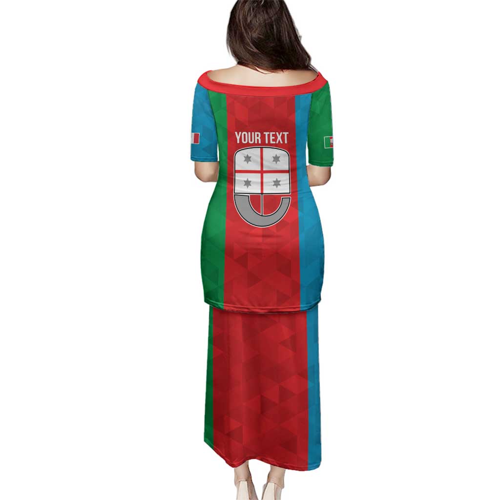 Personalized Italy Liguria Family Matching Puletasi and Hawaiian Shirt Inspiration Flags Style