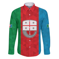 Personalized Italy Liguria Family Matching Short Sleeve Bodycon Dress and Hawaiian Shirt Inspiration Flags Style