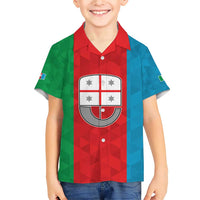 Personalized Italy Liguria Family Matching Short Sleeve Bodycon Dress and Hawaiian Shirt Inspiration Flags Style