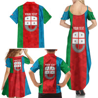 Personalized Italy Liguria Family Matching Summer Maxi Dress and Hawaiian Shirt Inspiration Flags Style