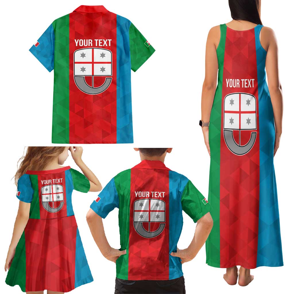 Personalized Italy Liguria Family Matching Tank Maxi Dress and Hawaiian Shirt Inspiration Flags Style