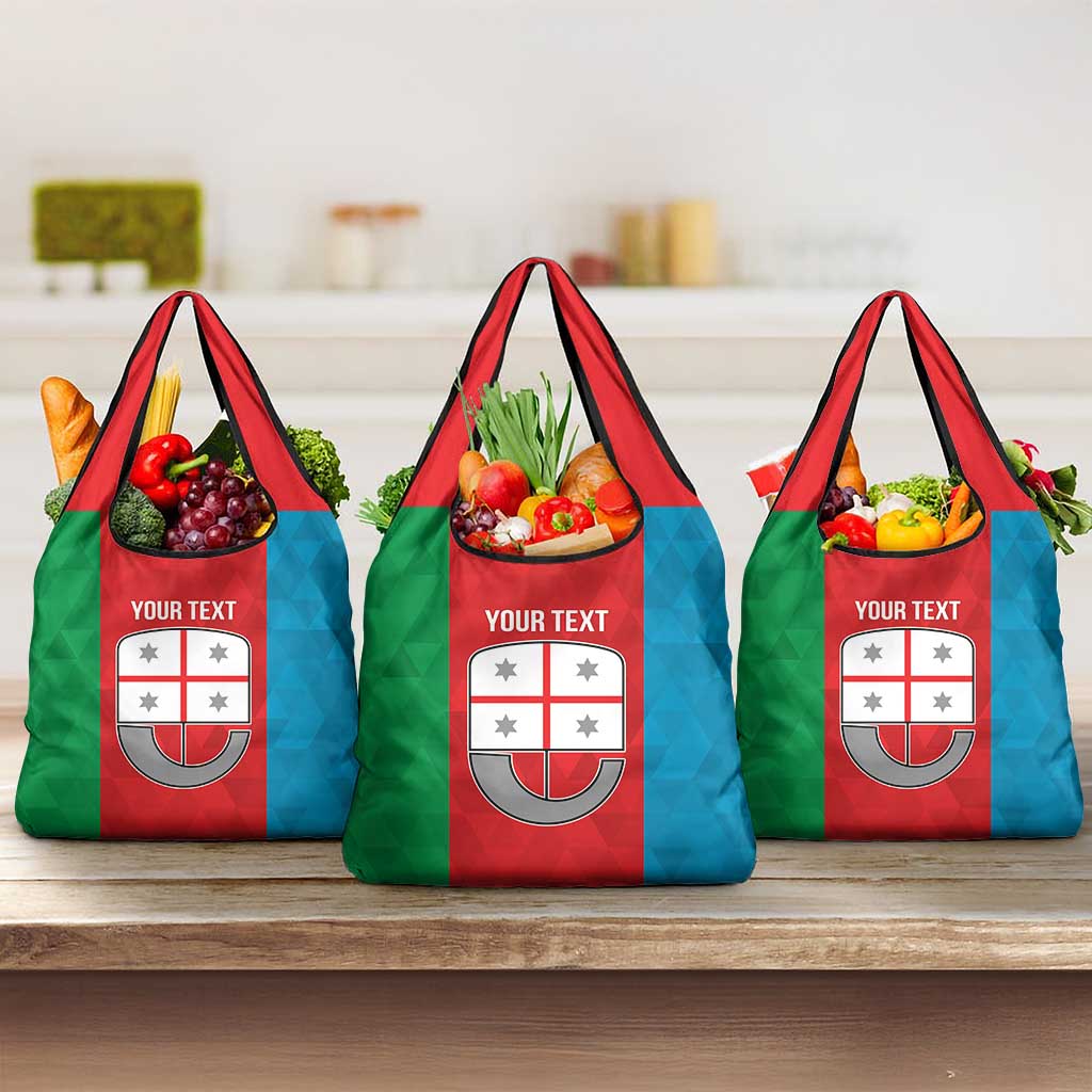 Personalized Italy Liguria Grocery Bag Inspiration Flags Style