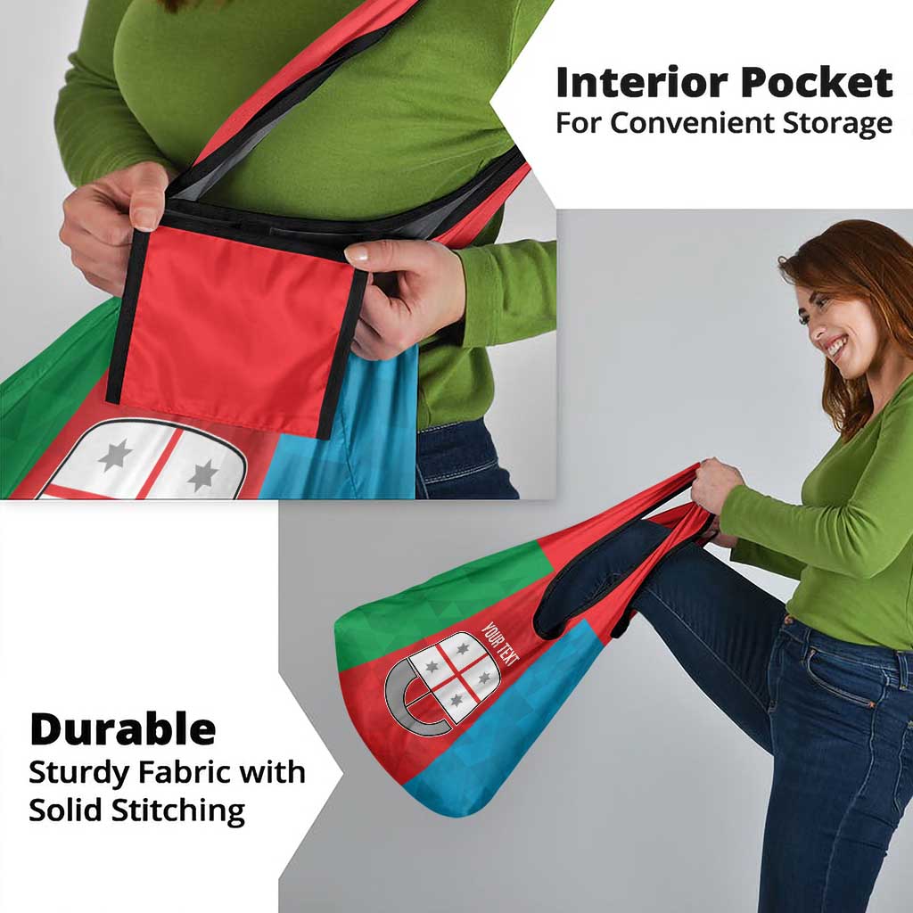 Personalized Italy Liguria Grocery Bag Inspiration Flags Style