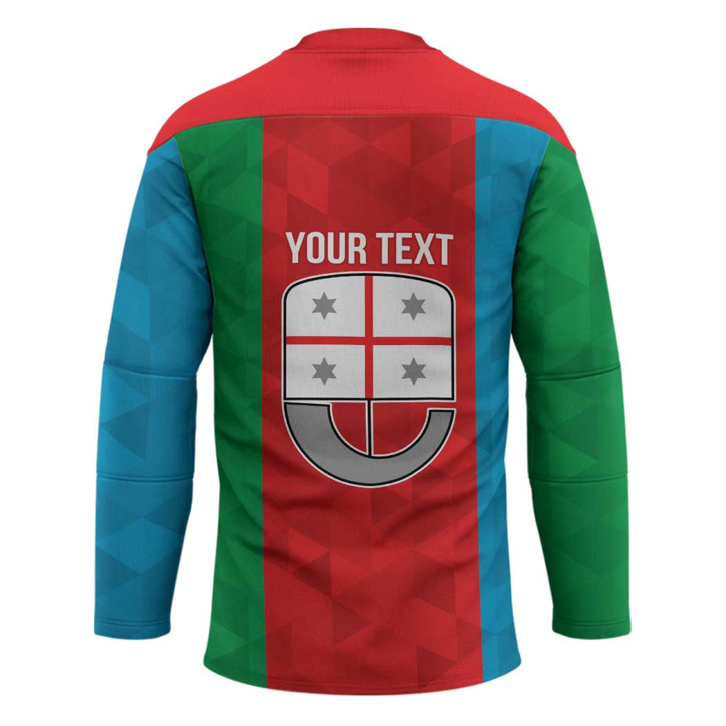 Personalized Italy Liguria Hockey Jersey Inspiration Flags Style - Wonder Print Shop