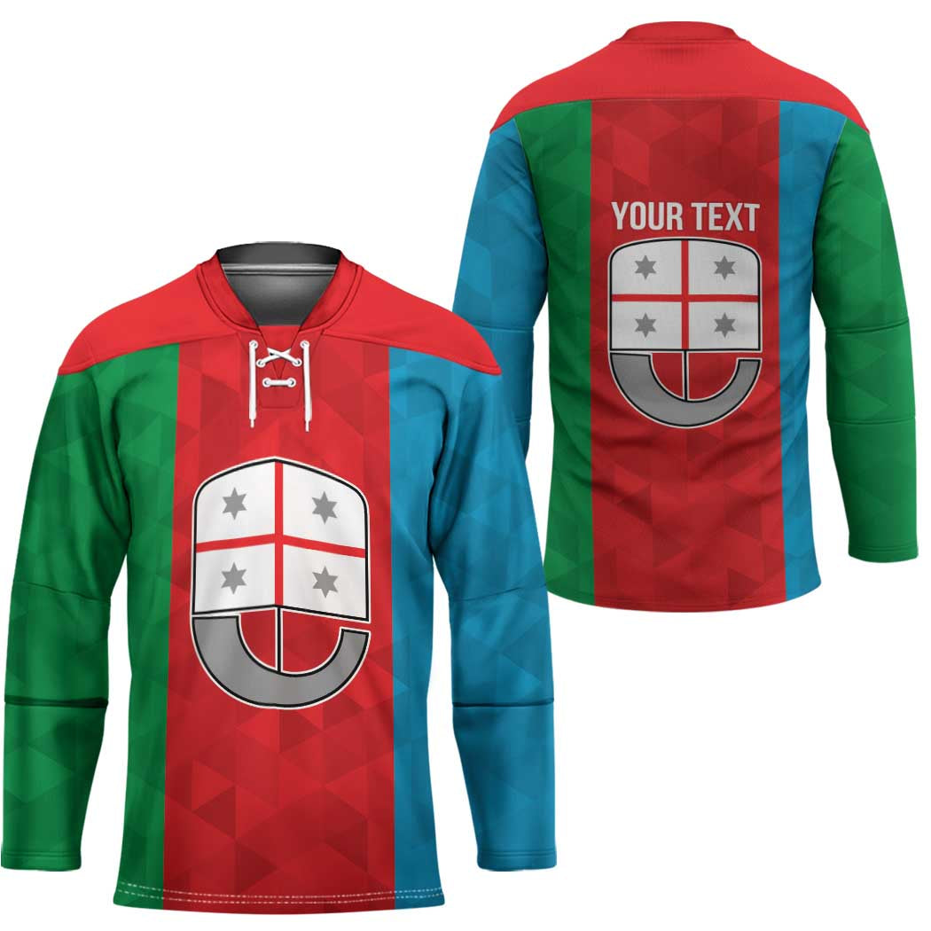 Personalized Italy Liguria Hockey Jersey Inspiration Flags Style - Wonder Print Shop