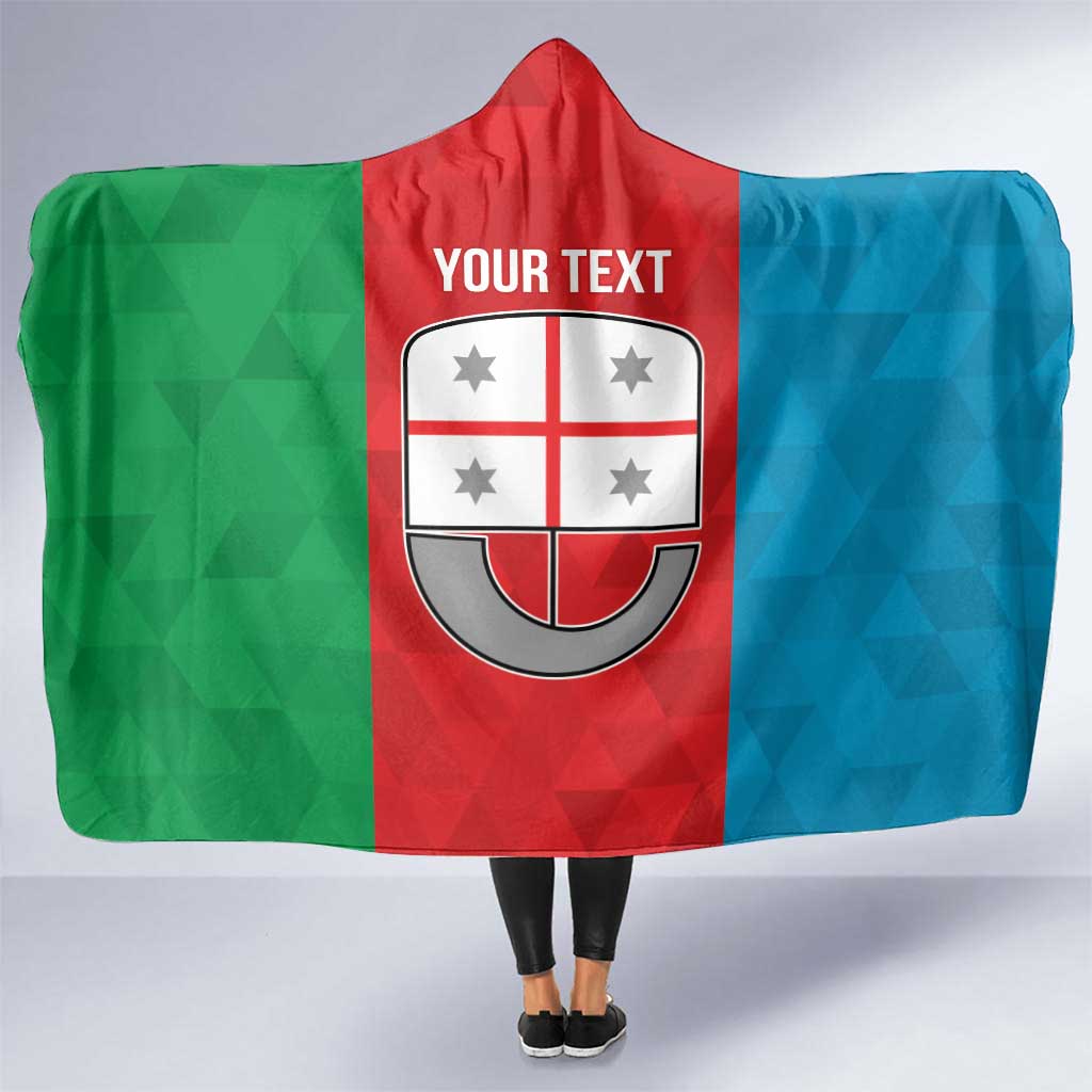 Personalized Italy Liguria Hooded Blanket Inspiration Flags Style