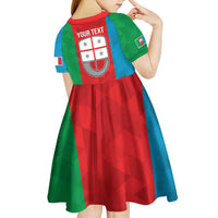 Personalized Italy Liguria Kid Short Sleeve Dress Inspiration Flags Style