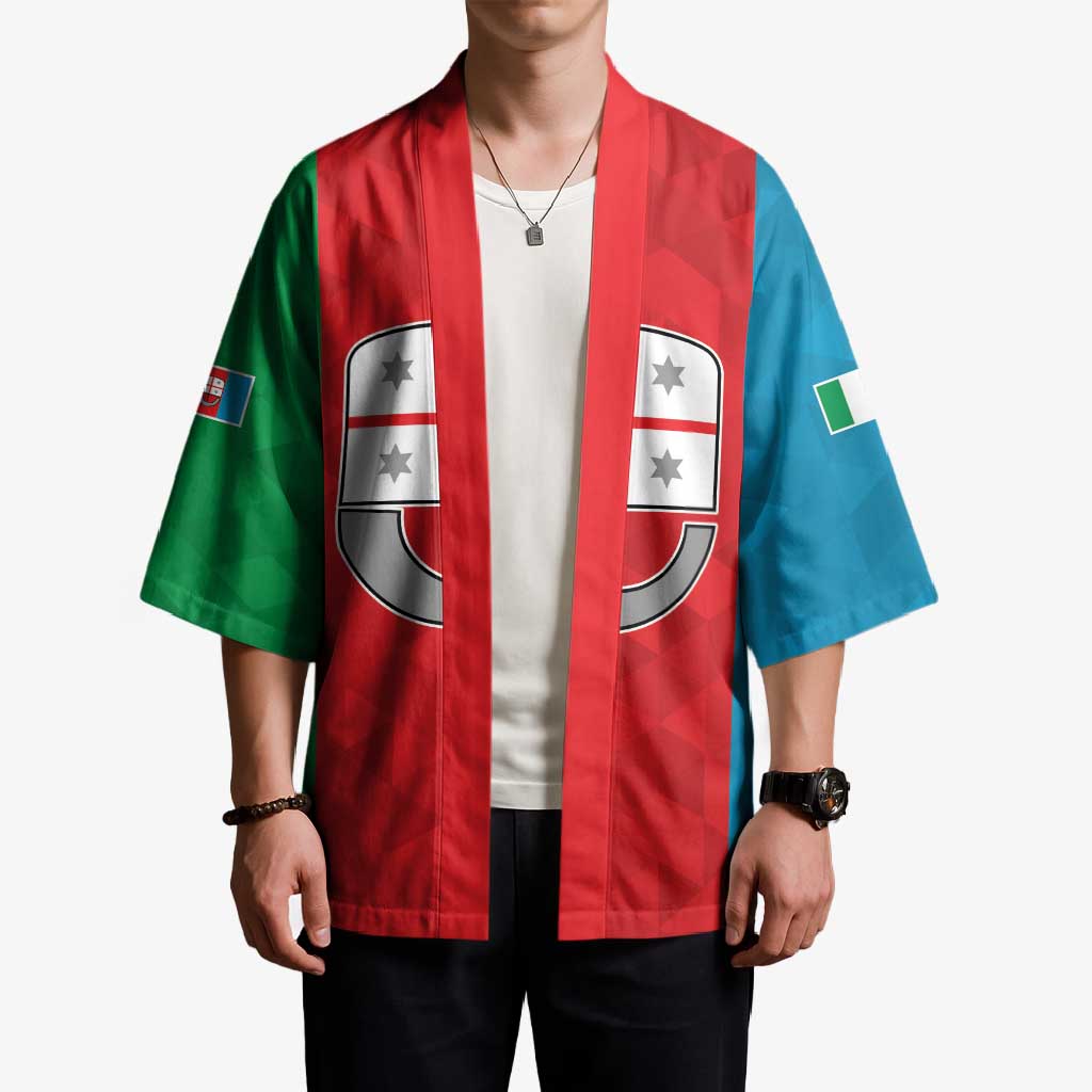 Personalized Italy Liguria Kimono Inspiration Flags Style - Wonder Print Shop