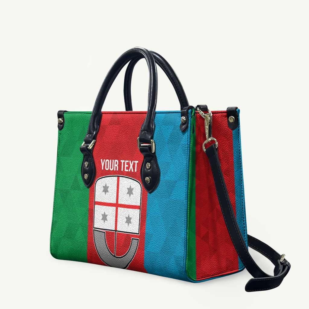 Personalized Italy Liguria Leather Bag Inspiration Flags Style - Wonder Print Shop
