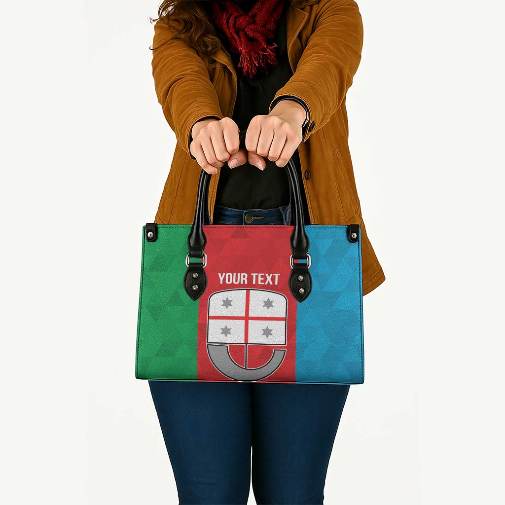 Personalized Italy Liguria Leather Bag Inspiration Flags Style - Wonder Print Shop