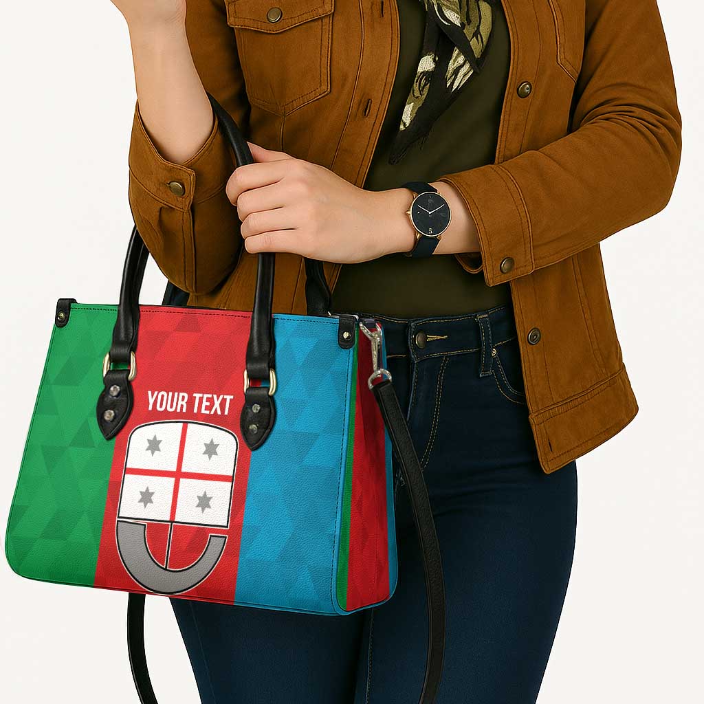 Personalized Italy Liguria Leather Bag Inspiration Flags Style - Wonder Print Shop
