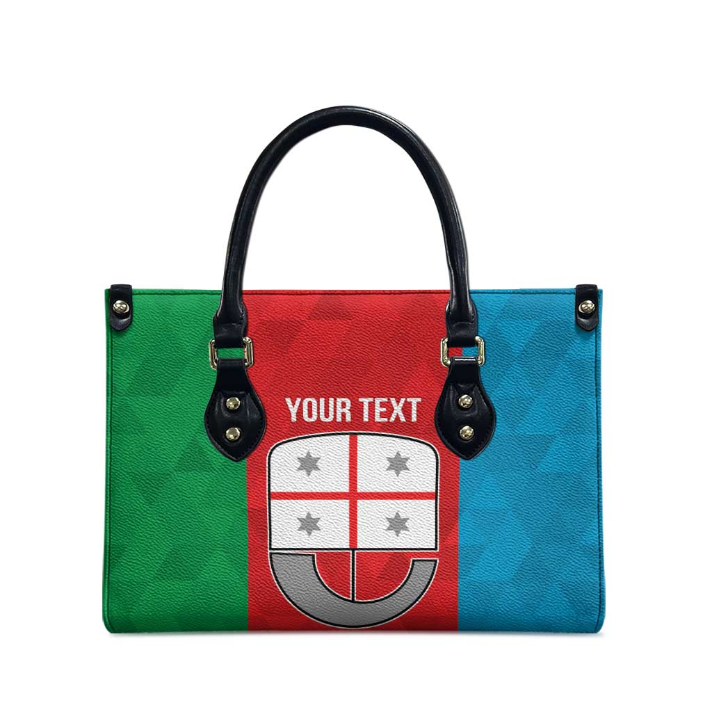 Personalized Italy Liguria Leather Bag Inspiration Flags Style - Wonder Print Shop