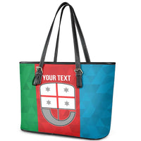 Personalized Italy Liguria Leather Tote Bag Inspiration Flags Style