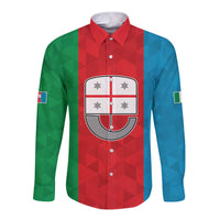 Personalized Italy Liguria Long Sleeve Button Shirt Inspiration Flags Style