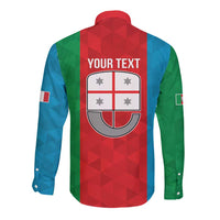 Personalized Italy Liguria Long Sleeve Button Shirt Inspiration Flags Style
