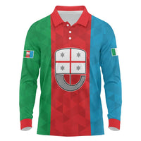 Personalized Italy Liguria Long Sleeve Polo Shirt Inspiration Flags Style