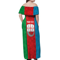 Personalized Italy Liguria Off Shoulder Maxi Dress Inspiration Flags Style