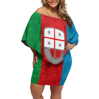 Personalized Italy Liguria Off Shoulder Short Dress Inspiration Flags Style